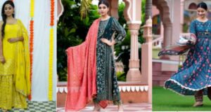 Look Glamorous And Elegant in Party Wear Suits With Dupattas